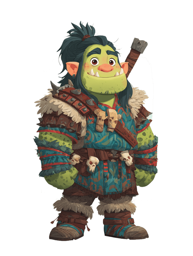 Brick, Half-Orc Half-Orc Barbarian