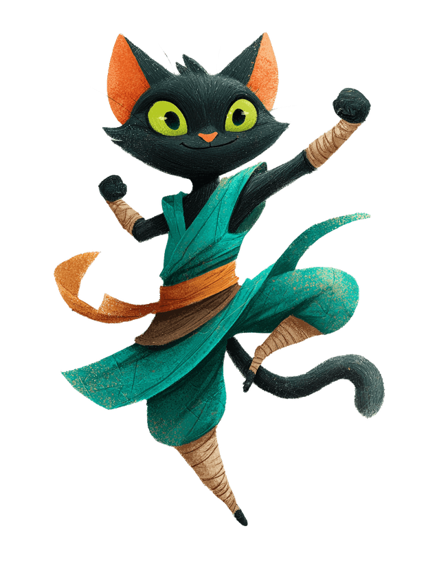 Whiskers Nightpaw, Catfolk Monk